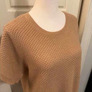 Nine West Tan Textured Knit Top